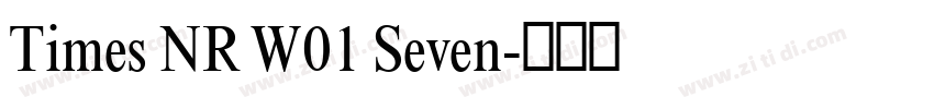 Times NR W01 Seven字体转换
